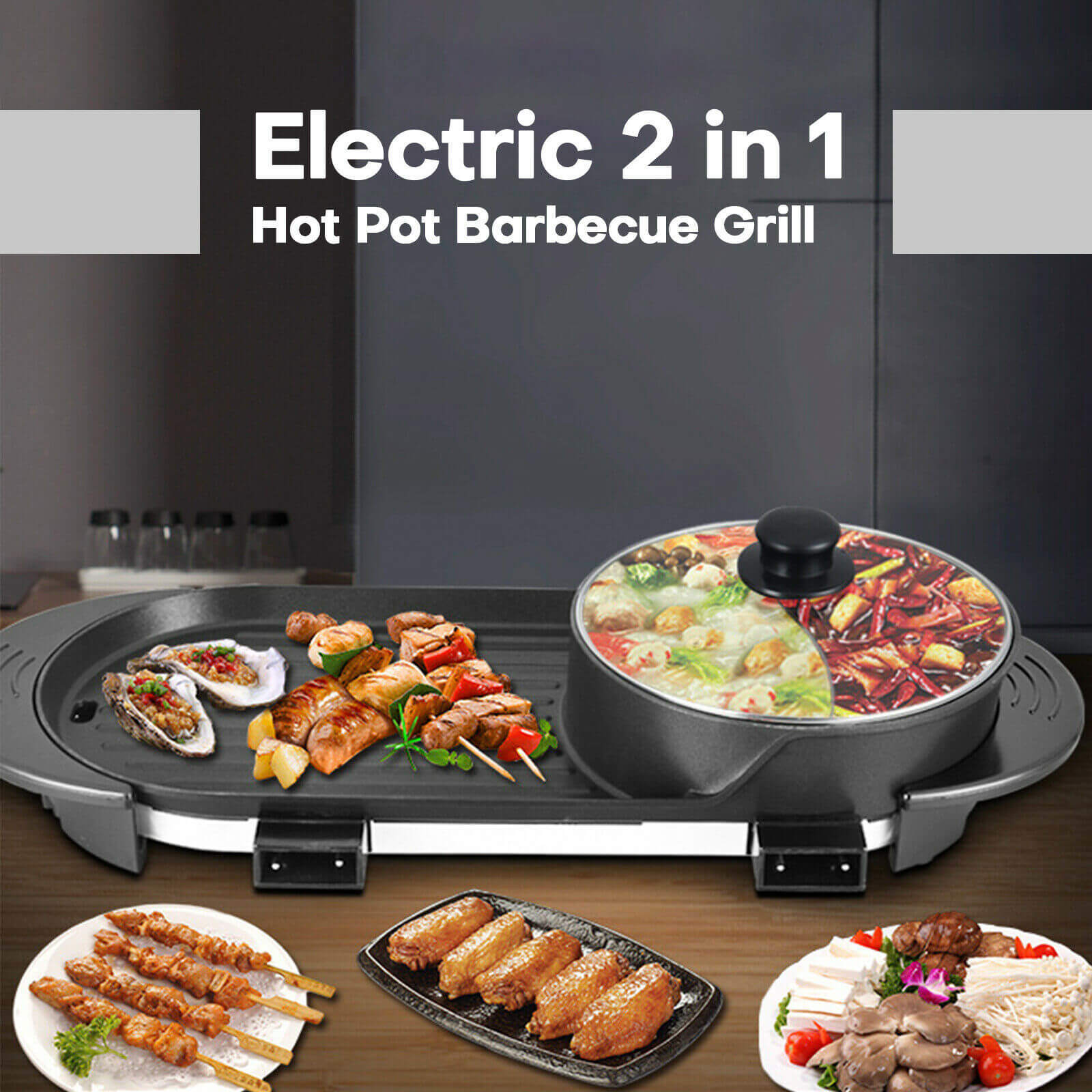 Hello Kitty Multi-functional Separable Hot Pot with Grill, Non